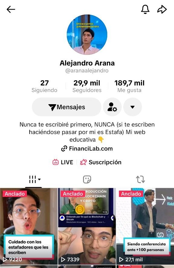 Perfil de Alejandro Arana, creador de FinanciLAB, con +29.000 seguidores